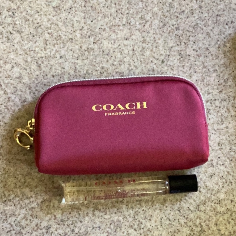 COACH Coin/fragrance pouch and Wild Rose travel size EDP NEW